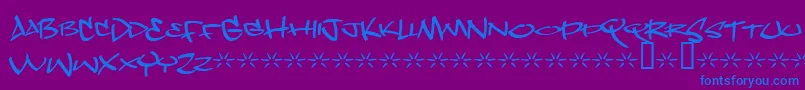 Dopejam Font – Blue Fonts on Purple Background