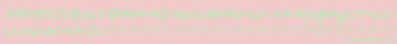 Dopejam Font – Green Fonts on Pink Background