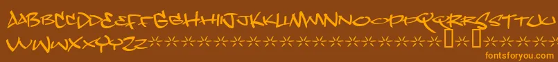 Dopejam Font – Orange Fonts on Brown Background