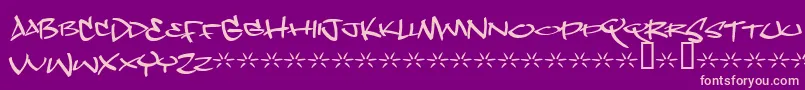 Dopejam Font – Pink Fonts on Purple Background