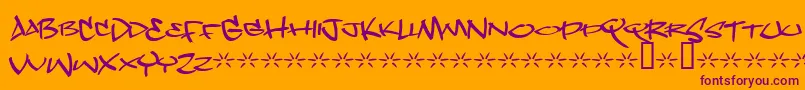 Dopejam Font – Purple Fonts on Orange Background
