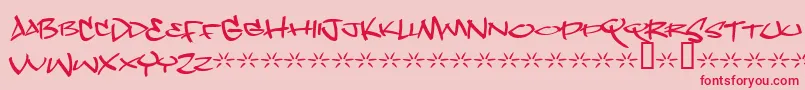 Dopejam Font – Red Fonts on Pink Background