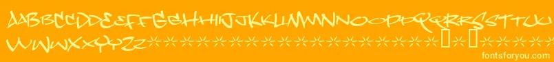 Dopejam Font – Yellow Fonts on Orange Background