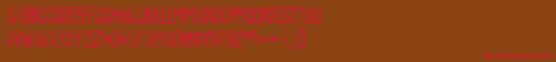 Flottenheimerdemo Font – Red Fonts on Brown Background