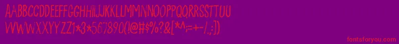 Flottenheimerdemo Font – Red Fonts on Purple Background