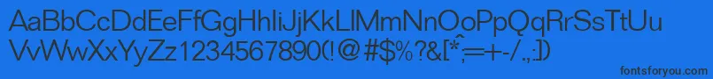 Шрифт FolderlightdbNormal – чёрные шрифты на синем фоне