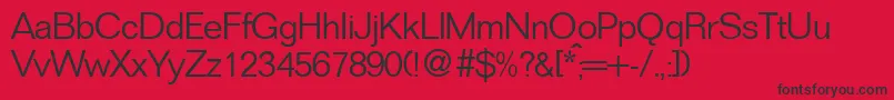 FolderlightdbNormal Font – Black Fonts on Red Background