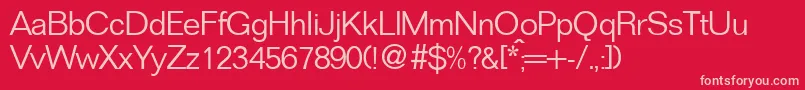 FolderlightdbNormal Font – Pink Fonts on Red Background