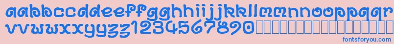 DsArchd Font – Blue Fonts on Pink Background