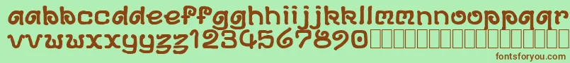 Шрифт DsArchd – коричневые шрифты на зелёном фоне
