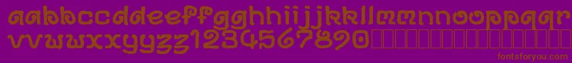 フォントDsArchd – 紫色の背景に茶色のフォント