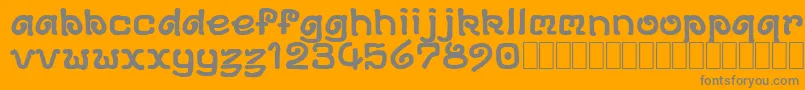 フォントDsArchd – オレンジの背景に灰色の文字