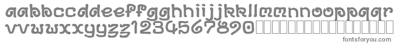 フォントDsArchd – 白い背景に灰色の文字