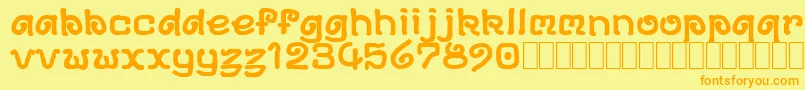 DsArchd Font – Orange Fonts on Yellow Background