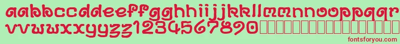 DsArchd Font – Red Fonts on Green Background