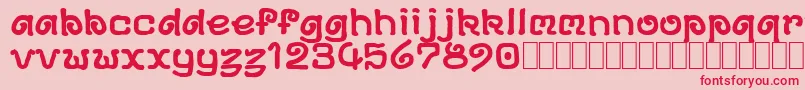 DsArchd Font – Red Fonts on Pink Background