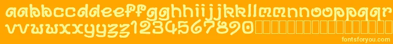 DsArchd Font – Yellow Fonts on Orange Background