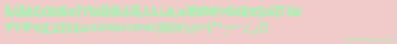 Nigha ffy Font – Green Fonts on Pink Background