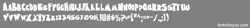 Nigha ffy Font – White Fonts on Gray Background