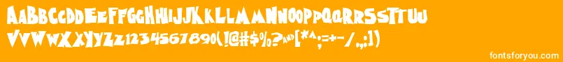 Nigha ffy Font – White Fonts on Orange Background
