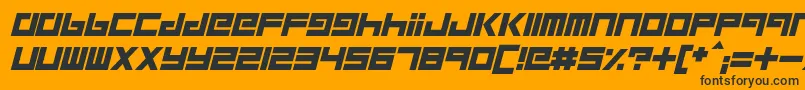 RobotChildren Font – Black Fonts on Orange Background