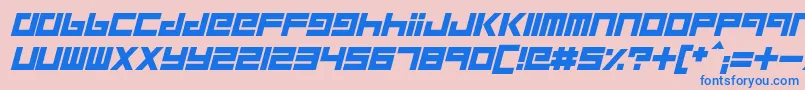 RobotChildren Font – Blue Fonts on Pink Background