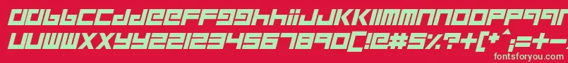 RobotChildren Font – Green Fonts on Red Background