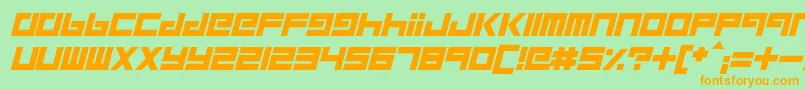 RobotChildren Font – Orange Fonts on Green Background