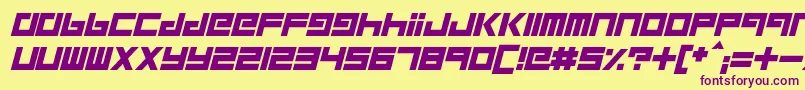 RobotChildren Font – Purple Fonts on Yellow Background