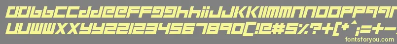 RobotChildren Font – Yellow Fonts on Gray Background