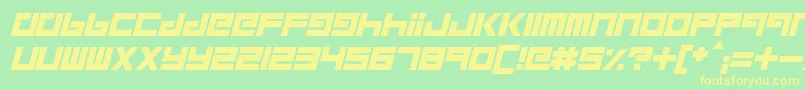 RobotChildren Font – Yellow Fonts on Green Background