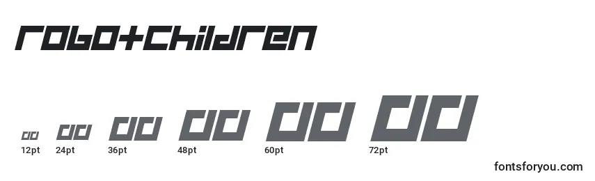Размеры шрифта RobotChildren (100852)