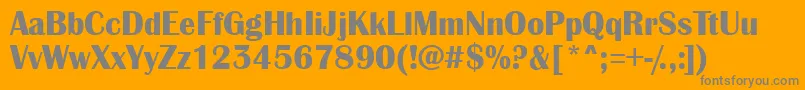 AAlbionicBold-Schriftart – Graue Schriften auf orangefarbenem Hintergrund