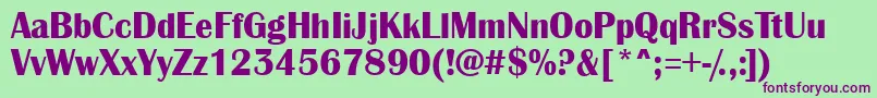AAlbionicBold Font – Purple Fonts on Green Background