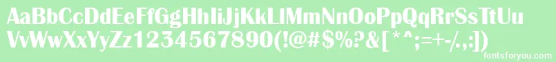 AAlbionicBold Font – White Fonts on Green Background