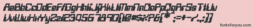 TwobitBoldItalic Font – Black Fonts on Pink Background