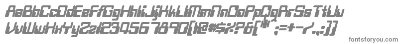 フォントTwobitBoldItalic – 白い背景に灰色の文字