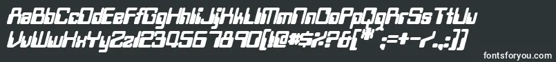 Шрифт TwobitBoldItalic – белые шрифты