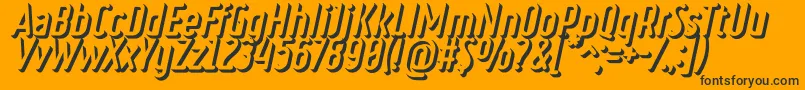 More about RulerVolumeExtrude Font RulerVolumeExtrude Font – Black Fonts on Orange Background
