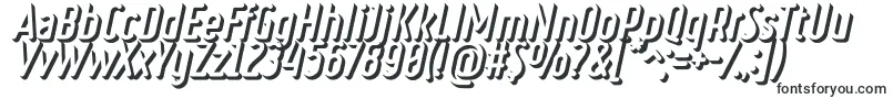 RulerVolumeExtrude-fontti – Hiiliväri-fontit