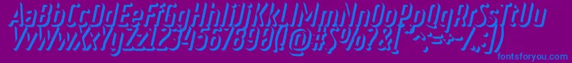 RulerVolumeExtrude Font – Blue Fonts on Purple Background