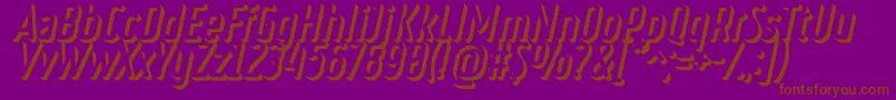 RulerVolumeExtrude Font – Brown Fonts on Purple Background