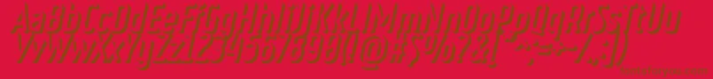 RulerVolumeExtrude Font – Brown Fonts on Red Background