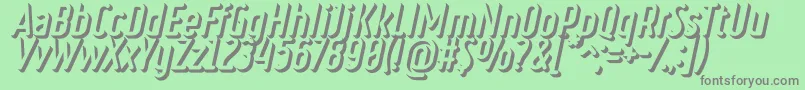 RulerVolumeExtrude Font – Gray Fonts on Green Background