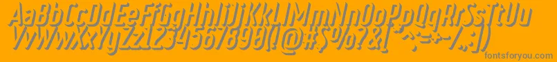 RulerVolumeExtrude Font – Gray Fonts on Orange Background