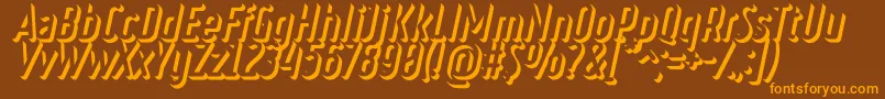 RulerVolumeExtrude Font – Orange Fonts on Brown Background