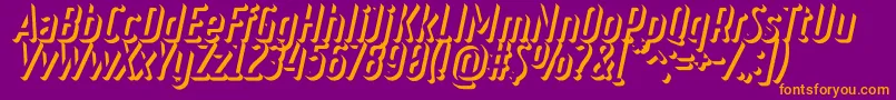 RulerVolumeExtrude Font – Orange Fonts on Purple Background