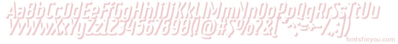 fuente RulerVolumeExtrude – Fuentes Rosadas Sobre Fondo Blanco