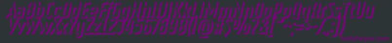 RulerVolumeExtrude Font – Purple Fonts on Black Background