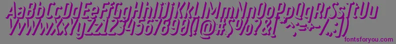 RulerVolumeExtrude Font – Purple Fonts on Gray Background